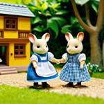 **

"A group of Sylvanian Families children, fully clothed in modest, colorful clothing, playing in a lush garden filled with flowers. A small, wooden dollhouse is visible in the background. The scene is bathed in warm sunlight, creating a happy and inviting atmosphere. Perfect anatomy, correct proportions, well-formed hands. Safe for work, appropriate content, family-friendly, professional photography, high quality."

**