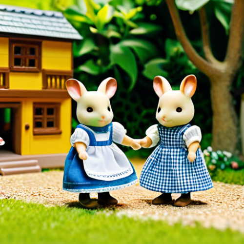 Home 17 **
"A group of Sylvanian Families children, fully clothed in modest, colorful clothing, playing in a lush garden filled with flowers. A small, wooden dollhouse is visible in the background. The scene is bathed in warm sunlight, creating a happy and inviting atmosphere. Perfect anatomy, correct proportions, well-formed hands. Safe for work, appropriate content, family-friendly, professional photography, high quality."
**
