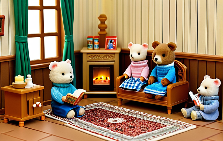 실바니안 가족 사진 촬영 팁 - Golden Hour Family Picnic**

A Sylvanian Families rabbit family having a picnic in a sun-drenched me...